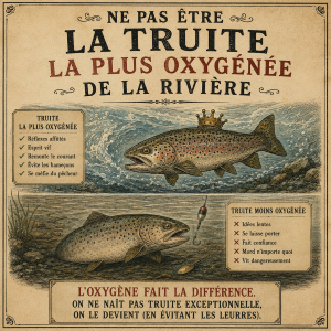 "Ne pas être la truite la plus oxygénée de la rivière [nø pa ɛtʁ la tʁɥit la ply ɔksiʒene dø la ʁivjɛʁ]" : origine et sens